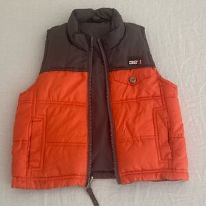 3T Reversible Weatherproof Vest with Side Pockets in Orange & Grey